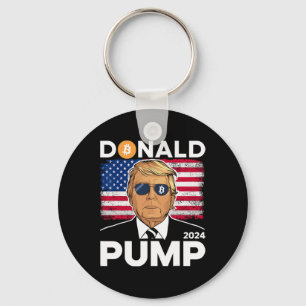 Porte-clés Pompe Bitcoin drôle Trump 2024 Crypto
