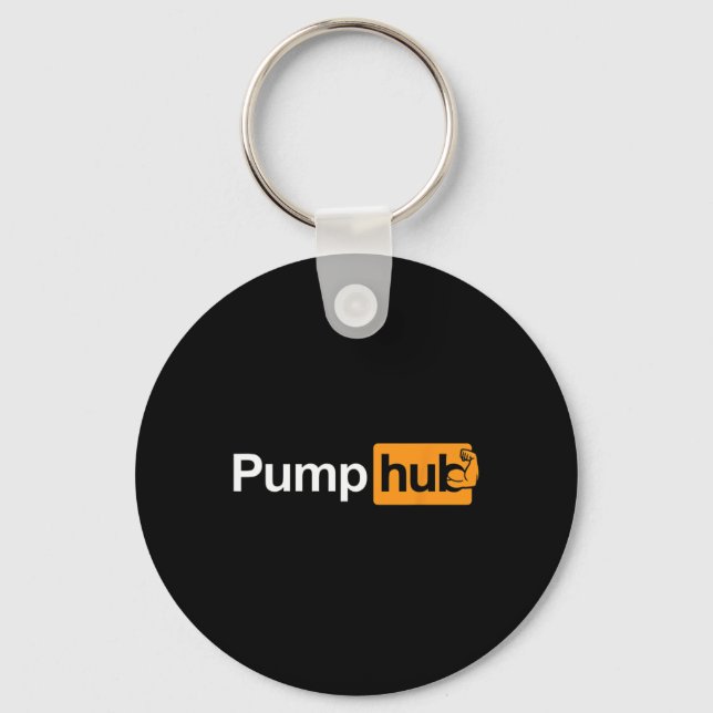 Porte-clés Pompe Hub Funny Bodybuilding Poids Design (Recto)