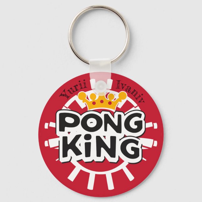Porte-clés Pong King Red (Recto)