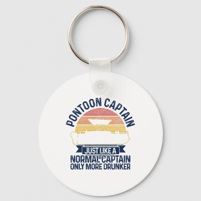 Porte-clés Pontoon Boat Funny Cadeau (Recto)