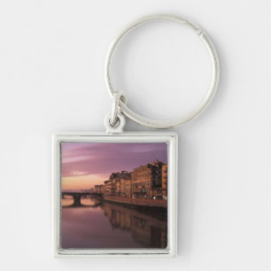 Porte-clés Ponts sur l'Arno au coucher du soleil,