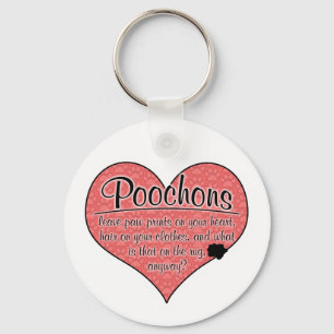 Porte-clés Poochon Empreintes de pattes Dog Humor