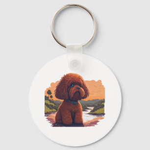 Porte-clés Poodle de jouet mignon