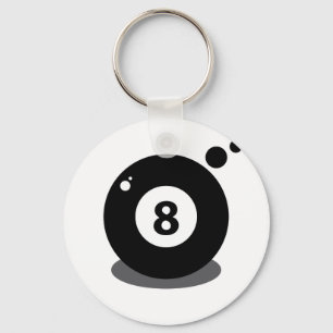 Porte-clés Pool sport balle 8 huit