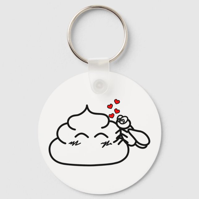 Porte-clés Poop in Love - Brootsch le PooPoo (Recto)