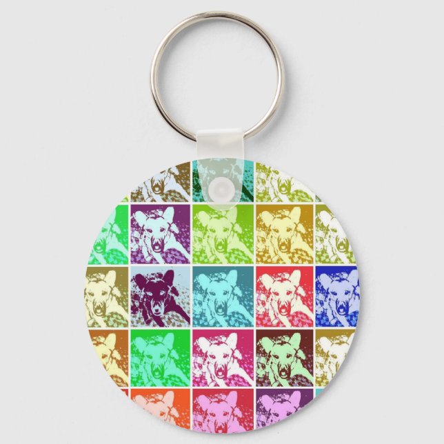 Porte-clés Pop Art berger allemand (Recto)