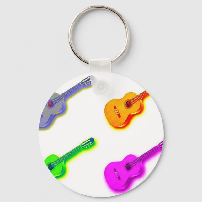 Porte-clés Pop Art classique Guitare espagnole (Recto)