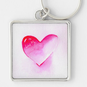 Porte-clés Pop art coeur rose valentine