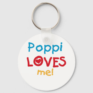 Porte-clés Poppi aime mes t-shirts et cadeaux