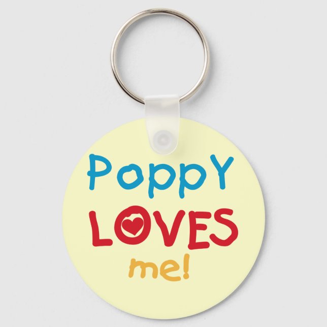 Porte-clés Poppy aime moi t-shirts et cadeaux (Recto)