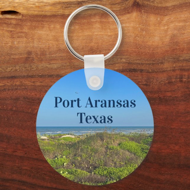 Porte-clés Port Aransas Texas Beach Grass Photographie (Recto)