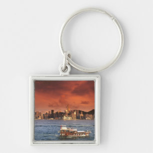 Porte-clés Port de Hong Kong au coucher du soleil