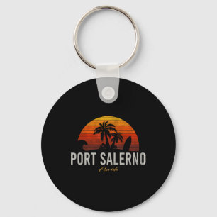 Porte-clés Port Salerno Floride Rétro Surfeur Plage Vintage