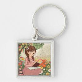 Porte-clés Porta-chaves Menina escrevendo