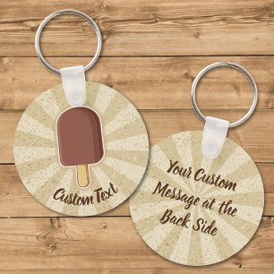 Porte-clés Porte - clé à bâtonnet de crème glacée au chocolat