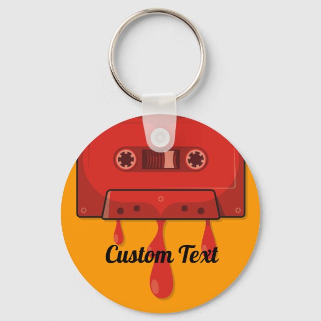 Porte-clés Porte - clé à cassette coeur rouge (Recto)