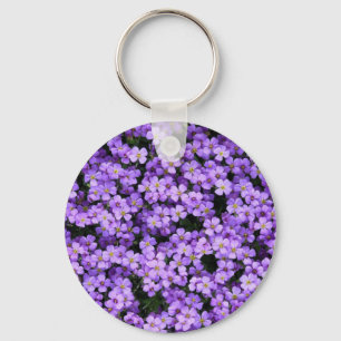 Porte-clés Porte - clé à fleurs violettes