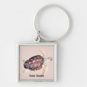 Porte-clés Porte - clé à tête de losange de la tortue de m