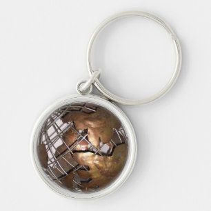 Porte-clés porte - clé à trois dimensions de globe