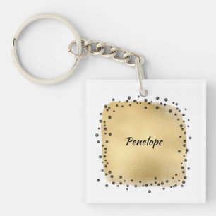 Porte-clés Porte - clé Abstrait noir Monogram Gold