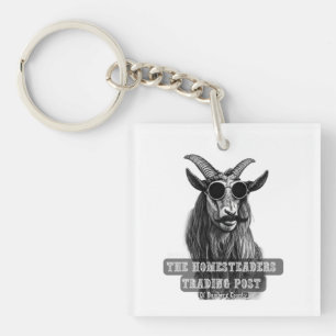 Porte-clés Porte - clé acrylique Cool chèvre avec lunettes de
