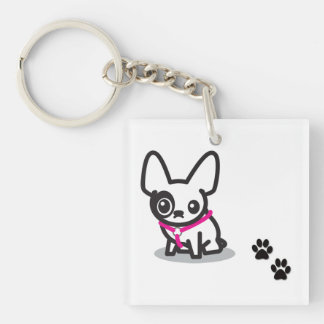 Porte-clés Porte - clé acrylique de bouledogue français