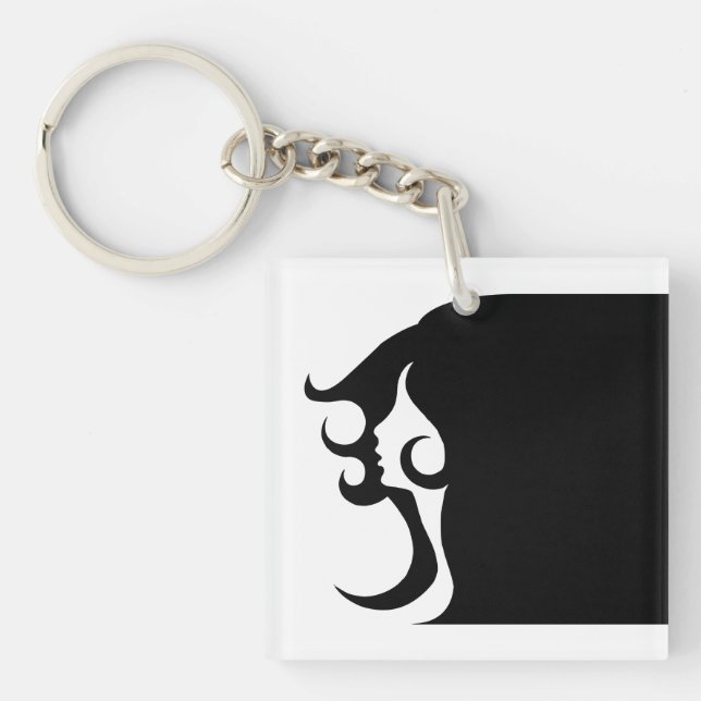 Porte-clés Porte - clé acrylique Deco Mod Femme (Devant)