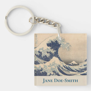Porte-clés Porte - clé Acrylique Hokusai personnalisé