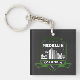 Porte-clés Porte - clé acrylique Medellin Colombia Skyline