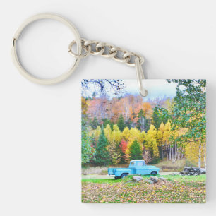 Porte-clés Porte - clé acrylique vintage Blue Truck