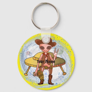 Porte-clés Porte - clé Alien Cowboy