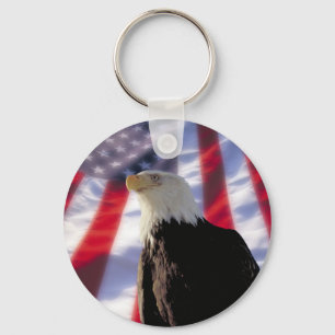 Porte-clés Porte - clé américain de l'aigle et du drapeau