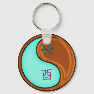 Porte-clés Porte - clé Aquarius & Wood Rooster