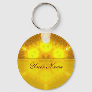 Porte-clés Porte - clé ArtBorder Golden Hexagon