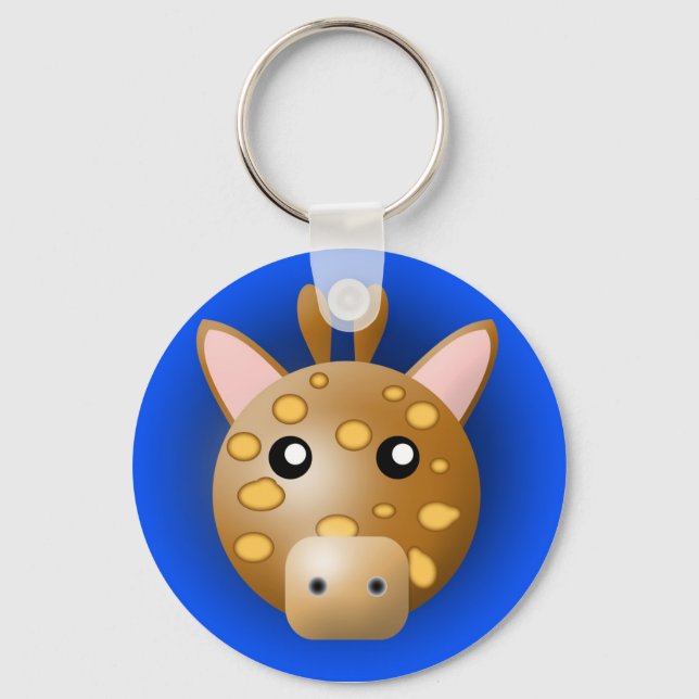 Porte-clés porte - clé avec animal : girafe (Recto)
