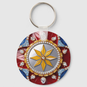 Porte-clés Porte - clé avec design de couleurs colombiennes