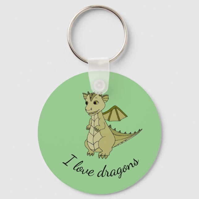 Porte-clés Porte - clé avec design de dragon bébé mignon (Recto)