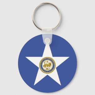 Porte-clés Porte - clé avec Drapeau de Houston City, USA