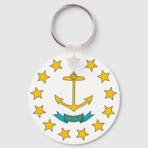 Porte-clés Porte - clé avec drapeau de l'État de Rhode Island