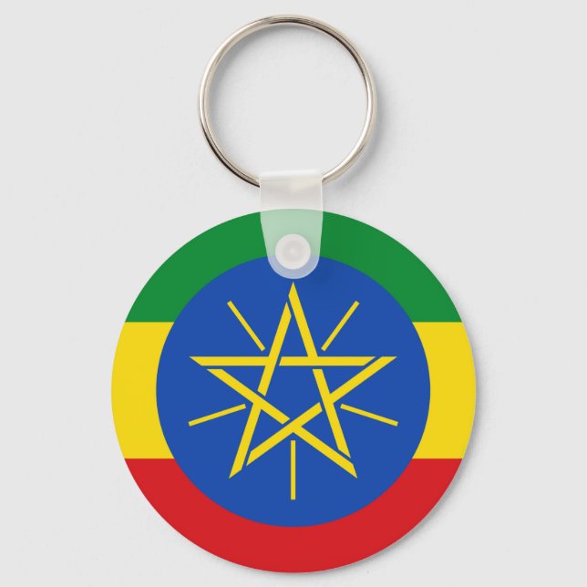 Porte-clés Porte - clé avec drapeau de l'Éthiopie (Recto)