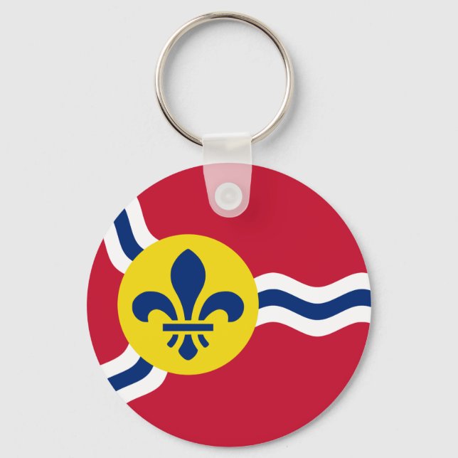 Porte-clés Porte - clé avec drapeau de Saint-Louis, Missouri (Recto)