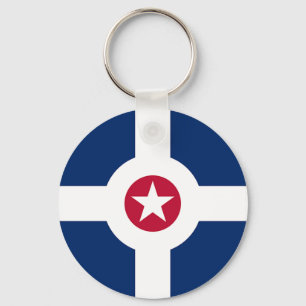 Porte-clés Porte - clé avec drapeau d'Indianapolis City, État