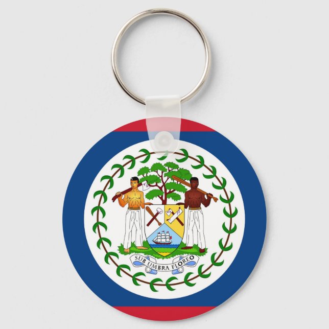 Porte-clés Porte - clé avec Drapeau du Belize (Recto)