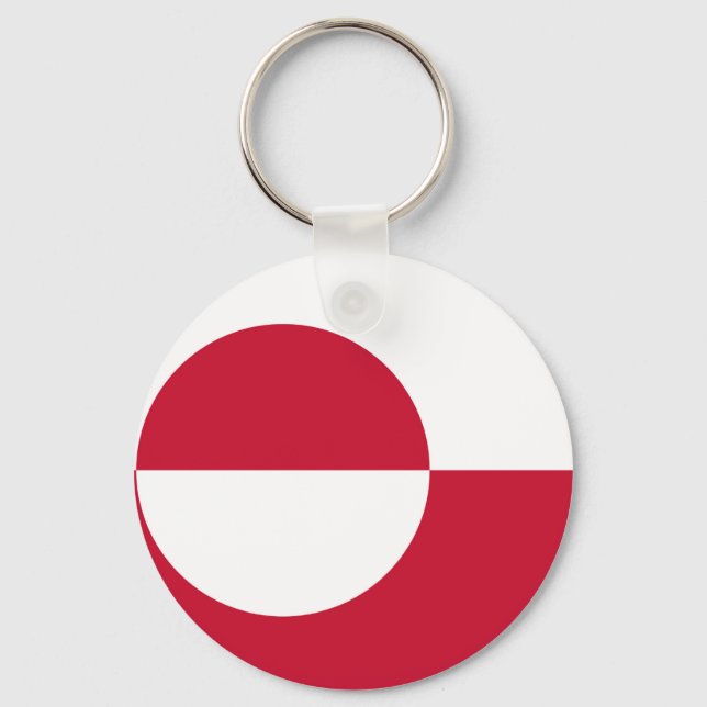 Porte-clés Porte - clé avec drapeau du Groenland (Recto)