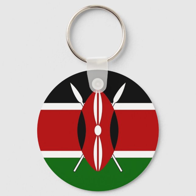 Porte-clés Porte - clé avec drapeau du Kenya (Recto)