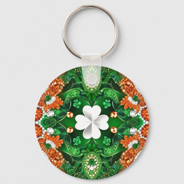 Porte-clés Porte - clé avec Irlande Colours Design (Recto)