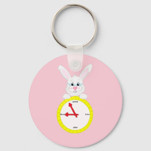 Porte-clés Porte - clé avec le lapin blanc avec la conceptio