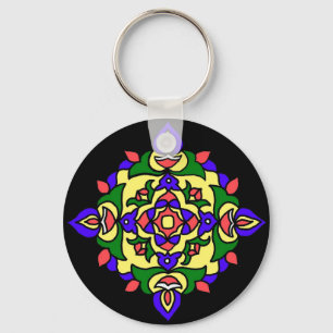 Porte-clés Porte - clé avec Motif Rangoli