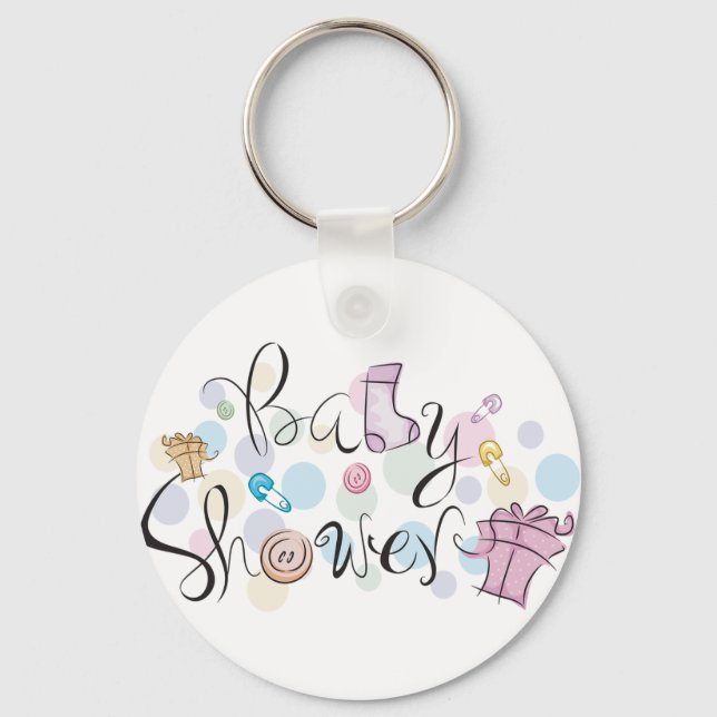 Porte-clés Porte - clé baby shower (Recto)