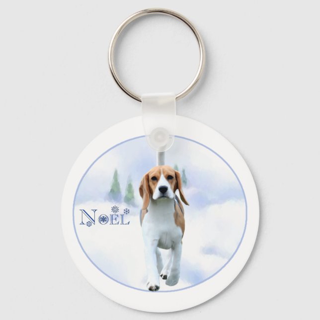 Porte-clés Porte - clé Beagle Noel (Recto)